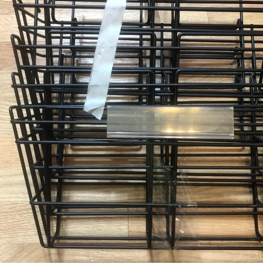 4 Tier Hanging Metal Cubicle File Folder Black Office Storage
